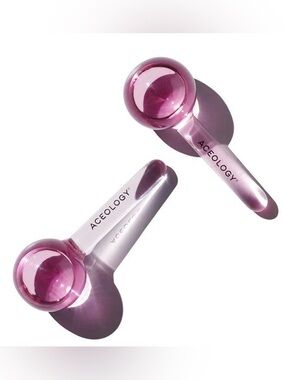 Aceology Pink Facial Ice Globes – Cooling Sculpting Tools